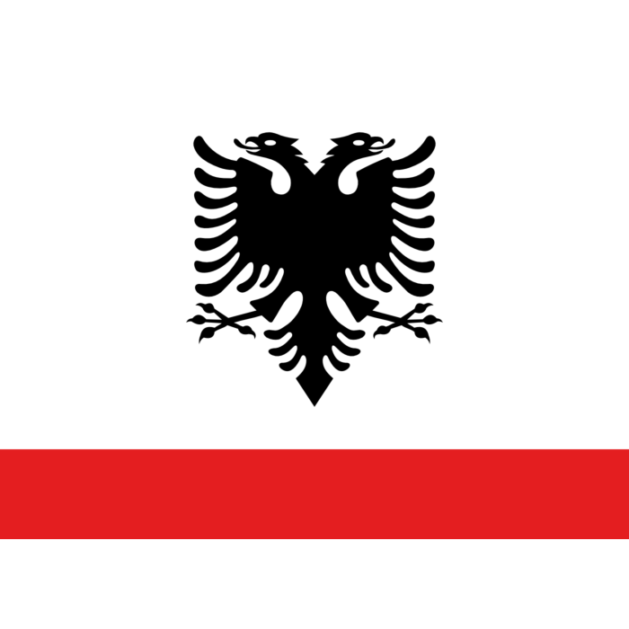 Bandiera: Naval Ensign of Albania | bandiera paesaggio | 2.16m² | 120x180cm