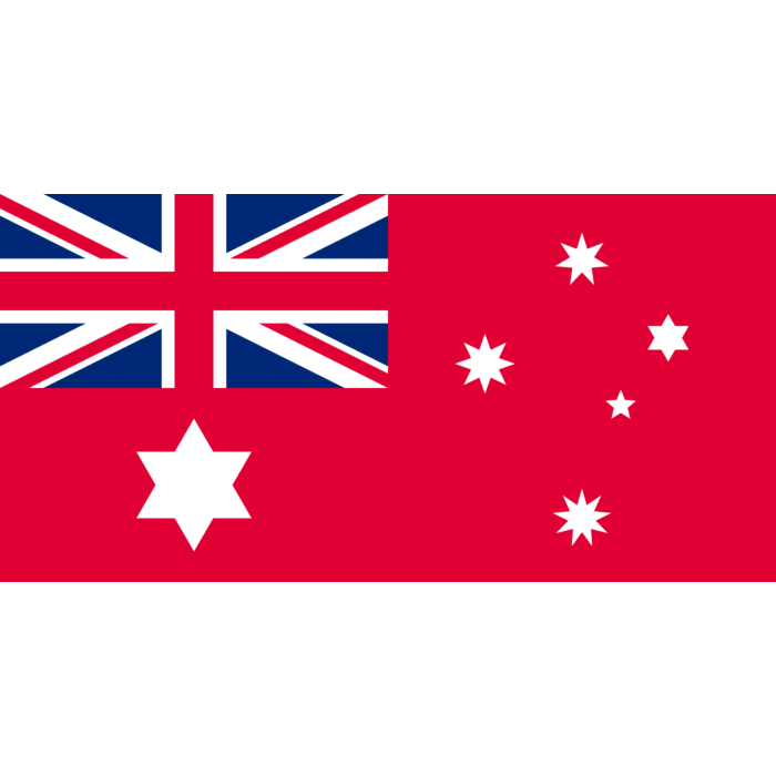 Flag: Civil Ensign of Australia 1901–1903 | Australian flag from 1901 competition Ausflag The Commonwealth Star has a six instead seven pointed star | landscape flag | 1.35m² | 14.5sqft | | 30x60inch