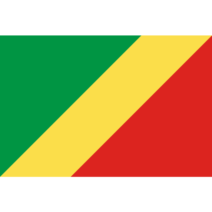 Drapeau du Congo Brazaville idéal pour façade ou être agité à la main.