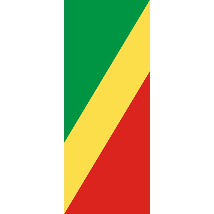 Drapeau: Congo-Brazzaville, portrait flag, 3.5m²