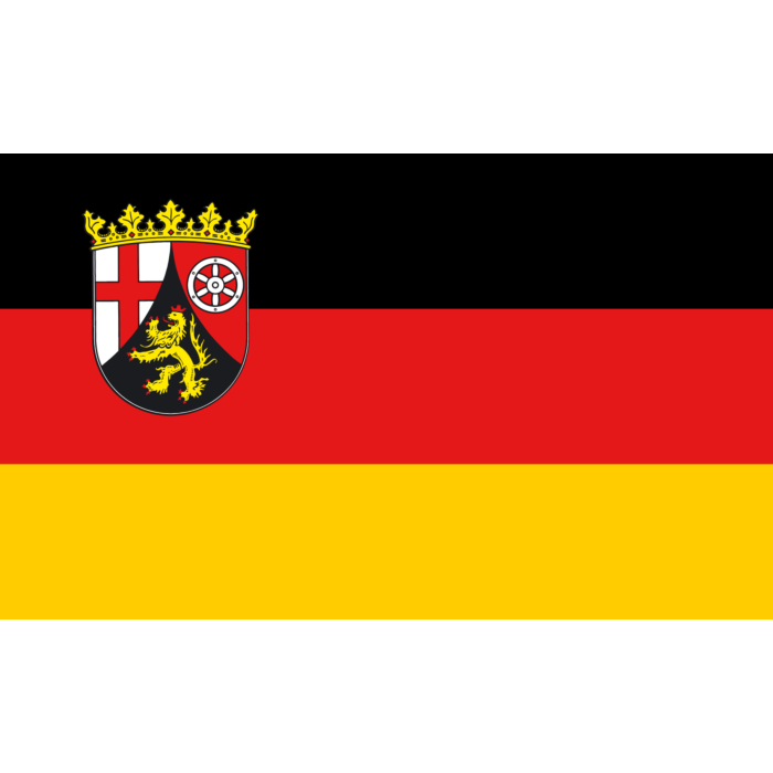 Flag Rhineland-Palatinate landscape Premium Quality 