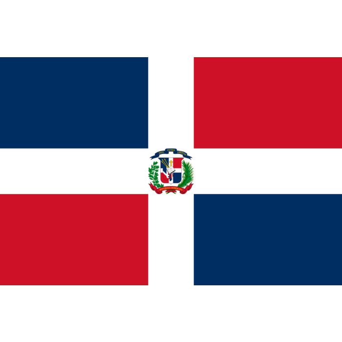 Flag: Dominican Republic, landscape flag, 3.375m², 36sqft, 150x225cm