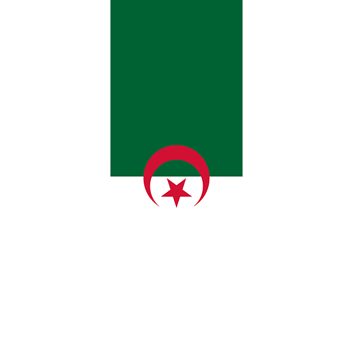 Drapeau: Algérie, portrait flag, 6m²