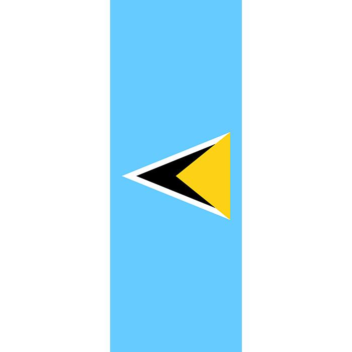 Various Lengths St Lucia Flag Polyester Bunting