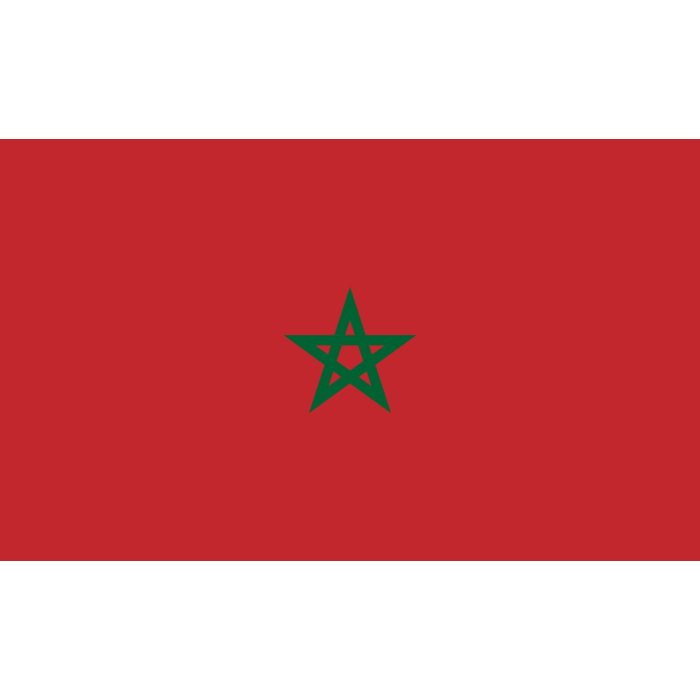 Grand drapeau marocain XXL 150x250CM - Drapeau Tempête Maroc