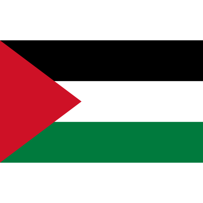 Drapeau: Palestine, drapeau paysage, 3.75m²