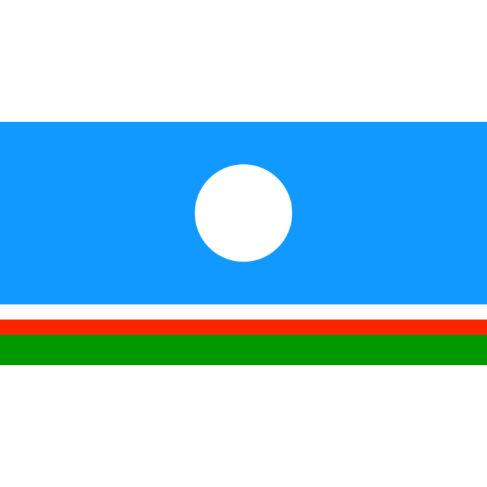 Flag: Sakha (Yakutia) Republic, landscape flag, 3.375m², 36sqft, 130x260cm