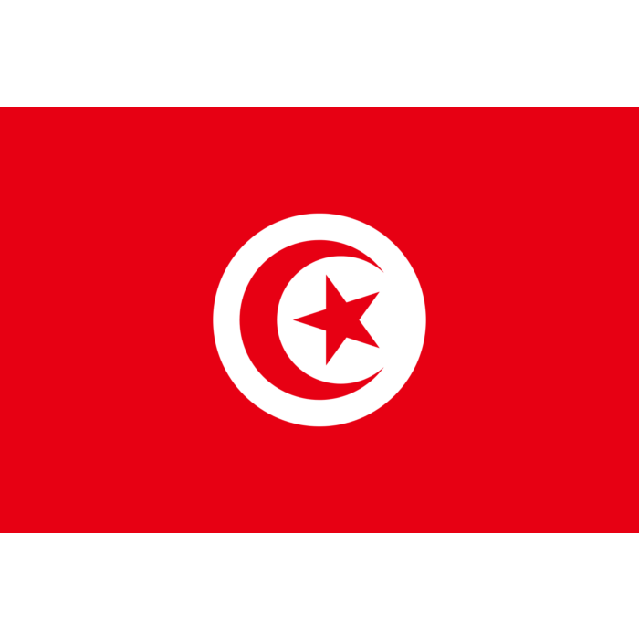 Drapeau: Tunisie, drapeau paysage, 3.375m²