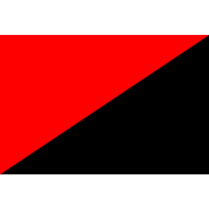 claro Perseguir maduro Bandera: Una bandeja roja y negra, sìmbolo del anarquismo | bandera paisaje  | 1.35m² | 90x150cm