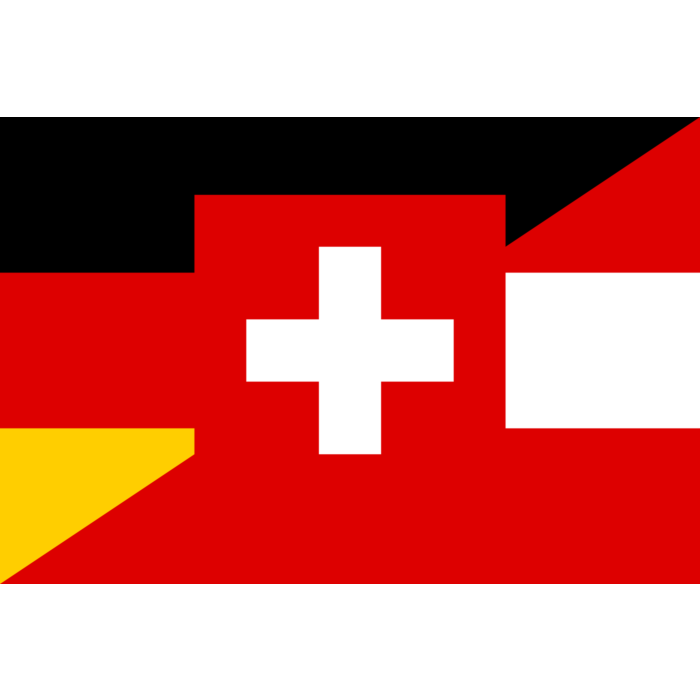 Flag: German-Language, From german language countries, landscape flag, 1.35m², 14.5sqft, 90x150cm