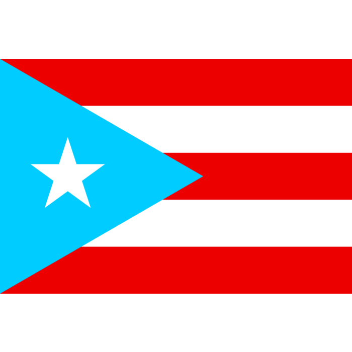 Flag: Light blue version of the of Puerto Rico | landscape | 0.7m² 7.5sqft | 70x100cm | 2x3ft
