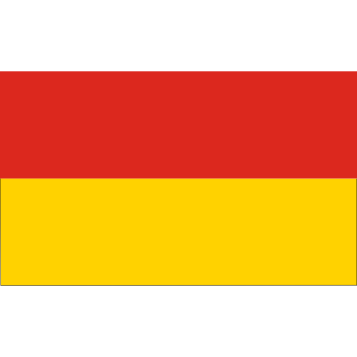 Flag: Red yellow | German city and municipal flags with two horizontal stripes without arms landscape flag | 1.35m² | 14.5sqft | 90x150cm |
