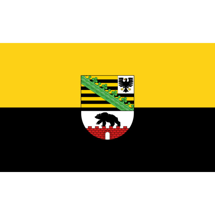 Flag: Saxony-Anhalt state, landscape flag, 1.35m², 14.5sqft, 90x150cm