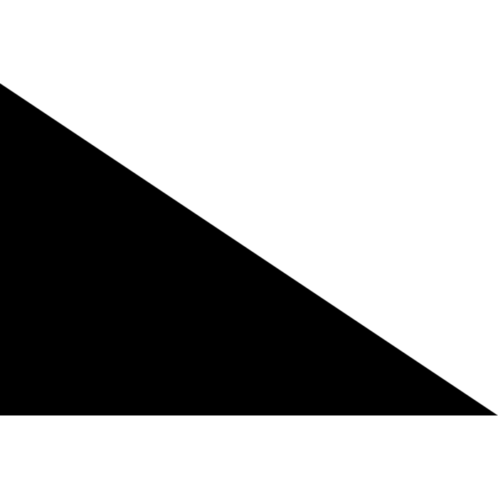 BLACK AND WHITE DIAGONALLY DIVIDED FLAG 3' x 5' - RACE OFFICER - RACING  FLAGS 90