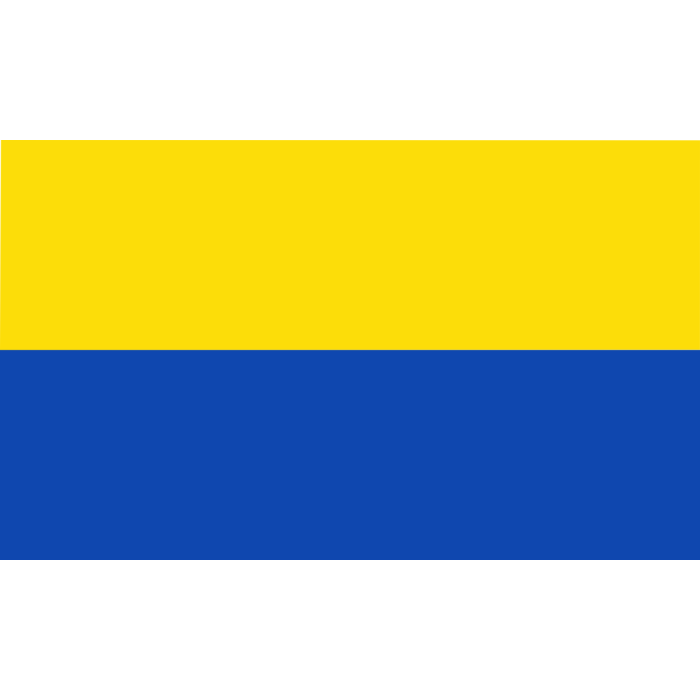 Flag: Yellow blue, German city and municipal flags with two horizontal  stripes without arms, landscape flag, 1.35m², 14.5sqft, 90x150cm