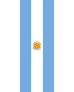 Bandera: Bandera vertical con manga cerrada para potencia Argentina |  bandera vertical | 6m² | 400x150cm 