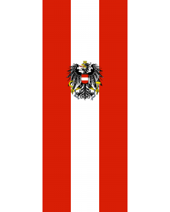 Bandera: Austria |  bandera vertical | 3.5m² | 300x120cm 