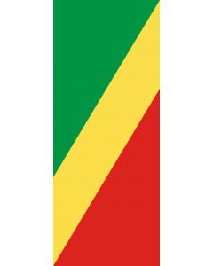 Drapeau: Congo-Brazzaville |  portrait flag | 3.5m² | 300x120cm 