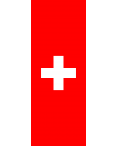 Drapeau: bannière drapau avec tunnel sans crochets Suisse (paysage) |  portrait flag | 6m² | 400x150cm 