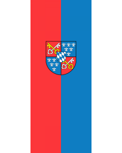 Vertical Hanging Beam Flag: Berchtesgaden, M |  portrait flag | 3.5m² | 38sqft | 300x120cm | 10x4ft 