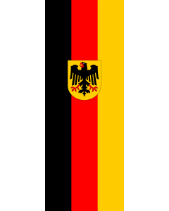 Vertical Hanging Swivel Crossbar Banner Flag: Germany |  portrait flag | 6m² | 64sqft | 400x150cm | 13x5ft 