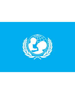 Bandera: UNICEF |  bandera paisaje | 0.7m² | 70x100cm 