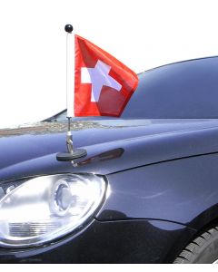  Soporte de bandera para coches con sujeción magnética Diplomat-1 Suiza (cuadrado, 25×25 cm)