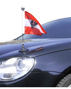  Soporte de bandera para coches con sujeción magnética Diplomat-1-Chrome Austria con escudo oficial 