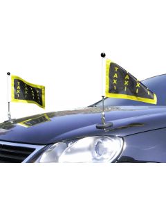  Par  Soporte de bandera para coches con sujeción magnética Diplomat-1 con bandera impresa de manera individual