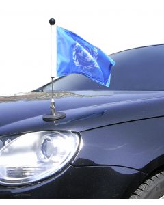  Soporte de bandera para coches con sujeción magnética Diplomat-1 Naciones Unidas (ONU)