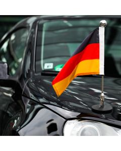  Soporte de bandera para coches con sujeción magnética Diplomat-1.30-Chrome 