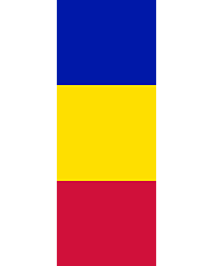 Bandera: Bandera vertical con manga cerrada para potencia Andorra |  bandera vertical | 6m² | 400x150cm 