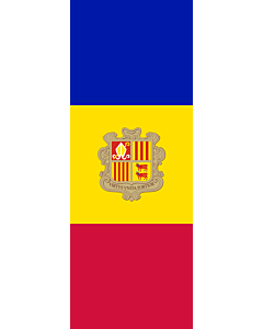 Vertical Hanging Swivel Crossbar Banner Flag: Andorra |  portrait flag | 6m² | 64sqft | 400x150cm | 13x5ft 