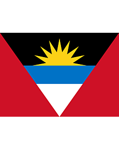 Flagge: Small Antigua und Barbuda  |  Querformat Fahne | 0.7m² | 70x100cm 