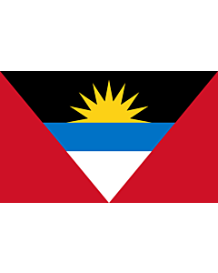 Tisch-Fahne / Tisch-Flagge: Antigua und Barbuda 15x25cm