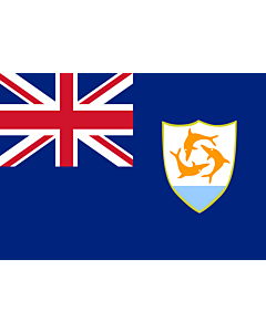 Flag: Anguilla |  landscape flag | 0.7m² | 7.5sqft | 70x100cm | 2x3ft 