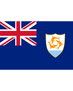 Bandera: Anguila |  bandera paisaje | 3.375m² | 150x225cm 