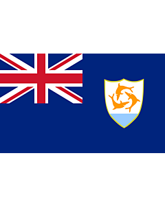 Bandiera: Anguilla |  bandiera paesaggio | 3.75m² | 150x250cm 