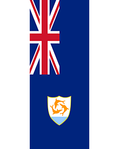 Ausleger-Flagge:  Anguilla  |  Hochformat Fahne | 3.5m² | 300x120cm 