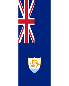 Vertical Hanging Swivel Crossbar Banner Flag: Anguilla |  portrait flag | 6m² | 64sqft | 400x150cm | 13x5ft 