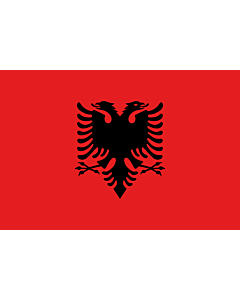 Bandiera: Albania |  bandiera paesaggio | 1.5m² | 100x150cm 