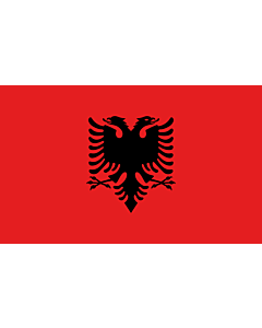 Bandera: Albania |  bandera paisaje | 1.35m² | 90x150cm 