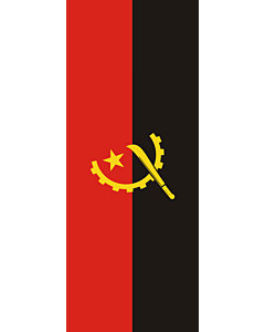 Bandera: Bandera vertical con manga cerrada para potencia Angola |  bandera vertical | 3.5m² | 300x120cm 