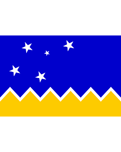 Bandera: XII Región de Magallanes y de la Antártica Chilena |  bandera paisaje | 1.35m² | 90x150cm 