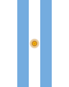 Bandera: Bandera vertical con manga cerrada para potencia Argentina |  bandera vertical | 3.5m² | 300x120cm 
