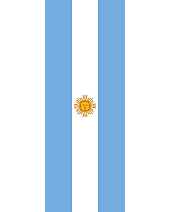 Vertical Hanging Swivel Crossbar Banner Flag: Argentina |  portrait flag | 6m² | 64sqft | 400x150cm | 13x5ft 