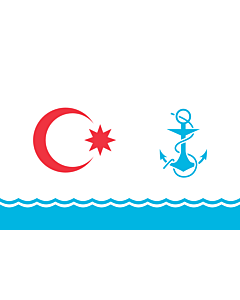 Flag: Ceremonial naval flag of Azerbaijan |  landscape flag | 2.16m² | 23sqft | 120x180cm | 4x6ft 