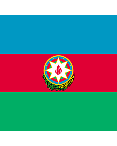 Flagge: Large Standard of the President of Azerbaijan  |  Fahne 1.35m² | 120x120cm 