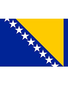 Flag: Bosnia and Herzegovina |  landscape flag | 0.7m² | 7.5sqft | 70x100cm | 2x3ft 