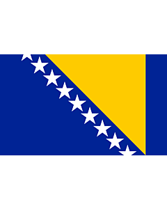 Drapeau: Bosnie-Herzégovine |  drapeau paysage | 3.75m² | 150x250cm 